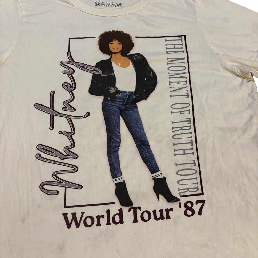 Whitney Houston The Moment Of Truth Tour World Tour '87 T-Shirt Womens‎ XXL - Picture 3 of 9